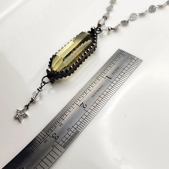 Genuine Citrine Crystal Boho Necklace - Picture 4 of 5